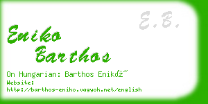 eniko barthos business card